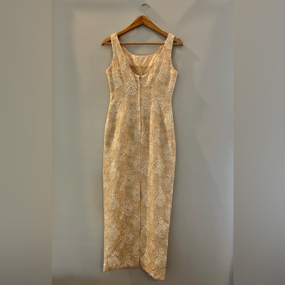 Carmen Marc Valvo Bridal Pink Floral Dress - Picture 6 of 8